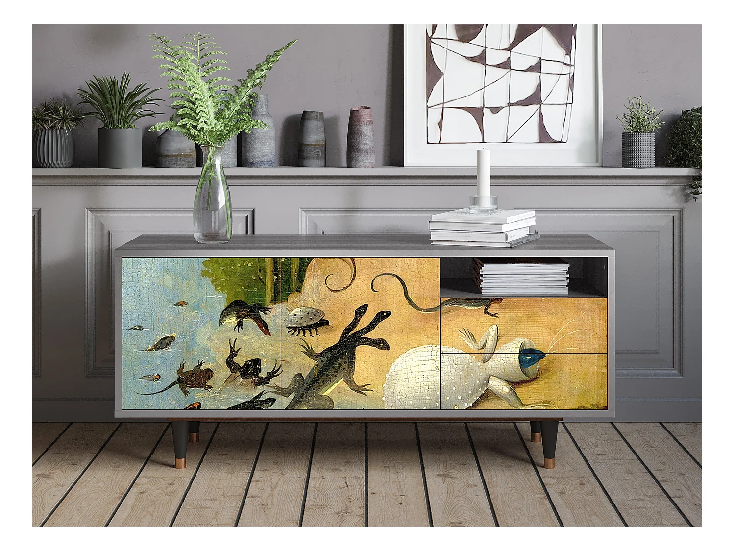Mueble de TV - 125х56х41 cm - T7 - The Garden by Bosch, Gris