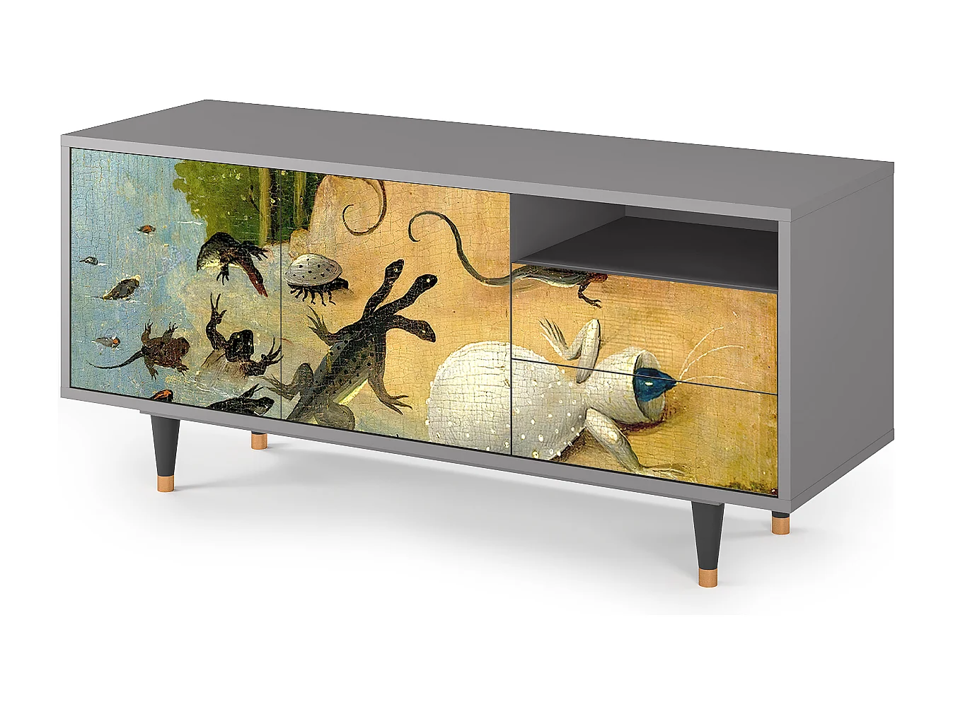 Szafka RTV - 125х56х41 cm - T7 - The Garden by Bosch, Szary