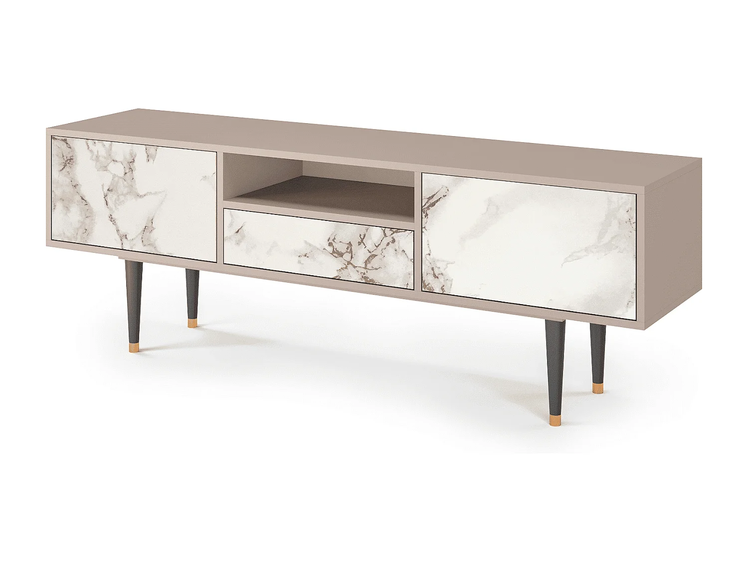 TV-meubel - 170х59х41 cm - T6 - Milk Marble, Latte