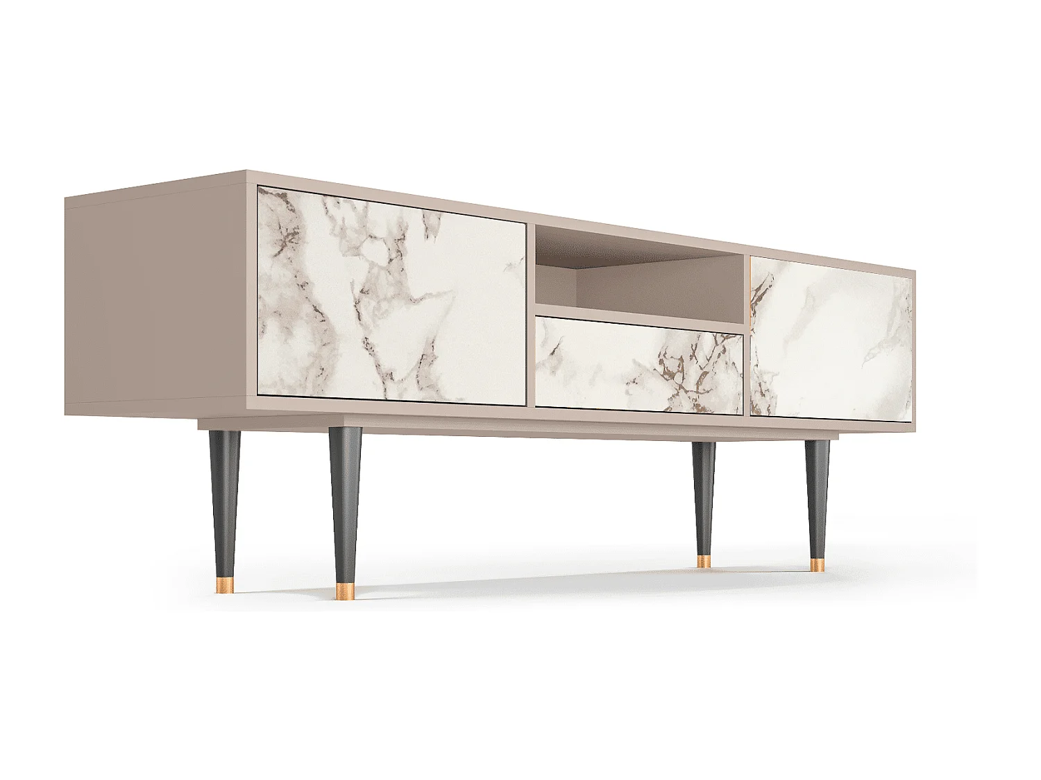 TV-meubel - 170х59х41 cm - T6 - Milk Marble, Latte