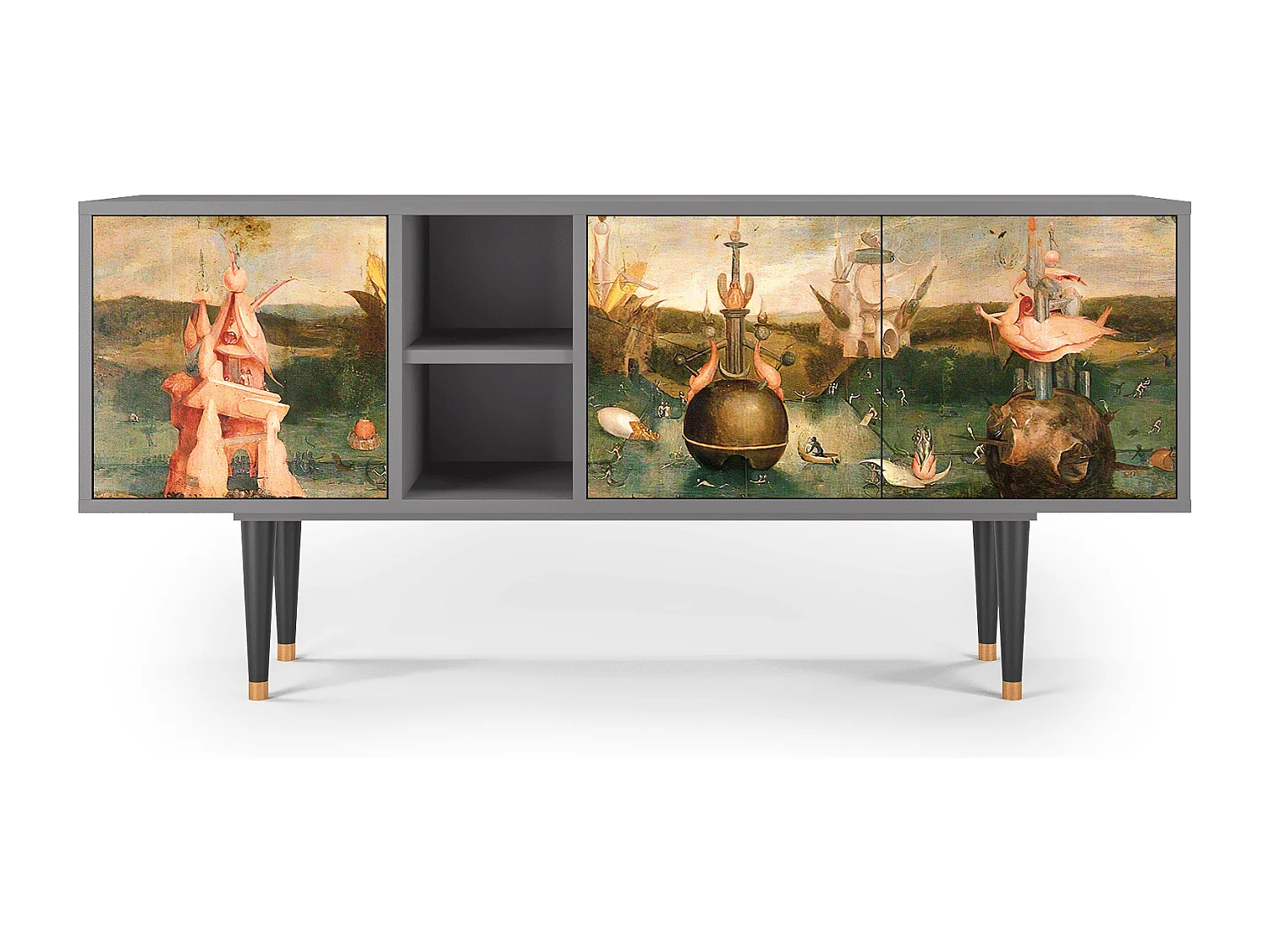 Mobile TV - 150х69х41 cm - T5 - Garden of Delights , Grigio