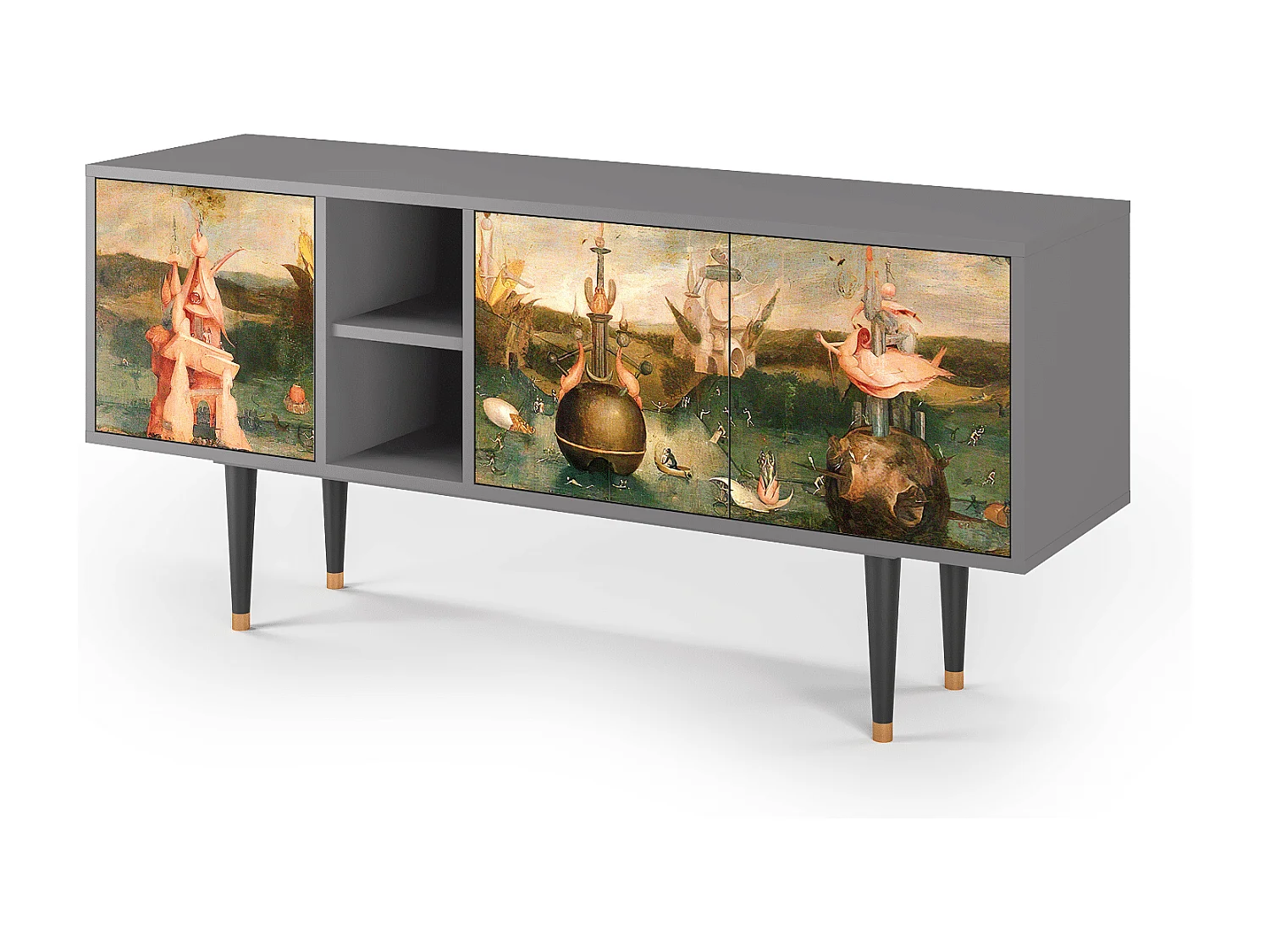 Mobile TV - 150х69х41 cm - T5 - Garden of Delights , Grigio