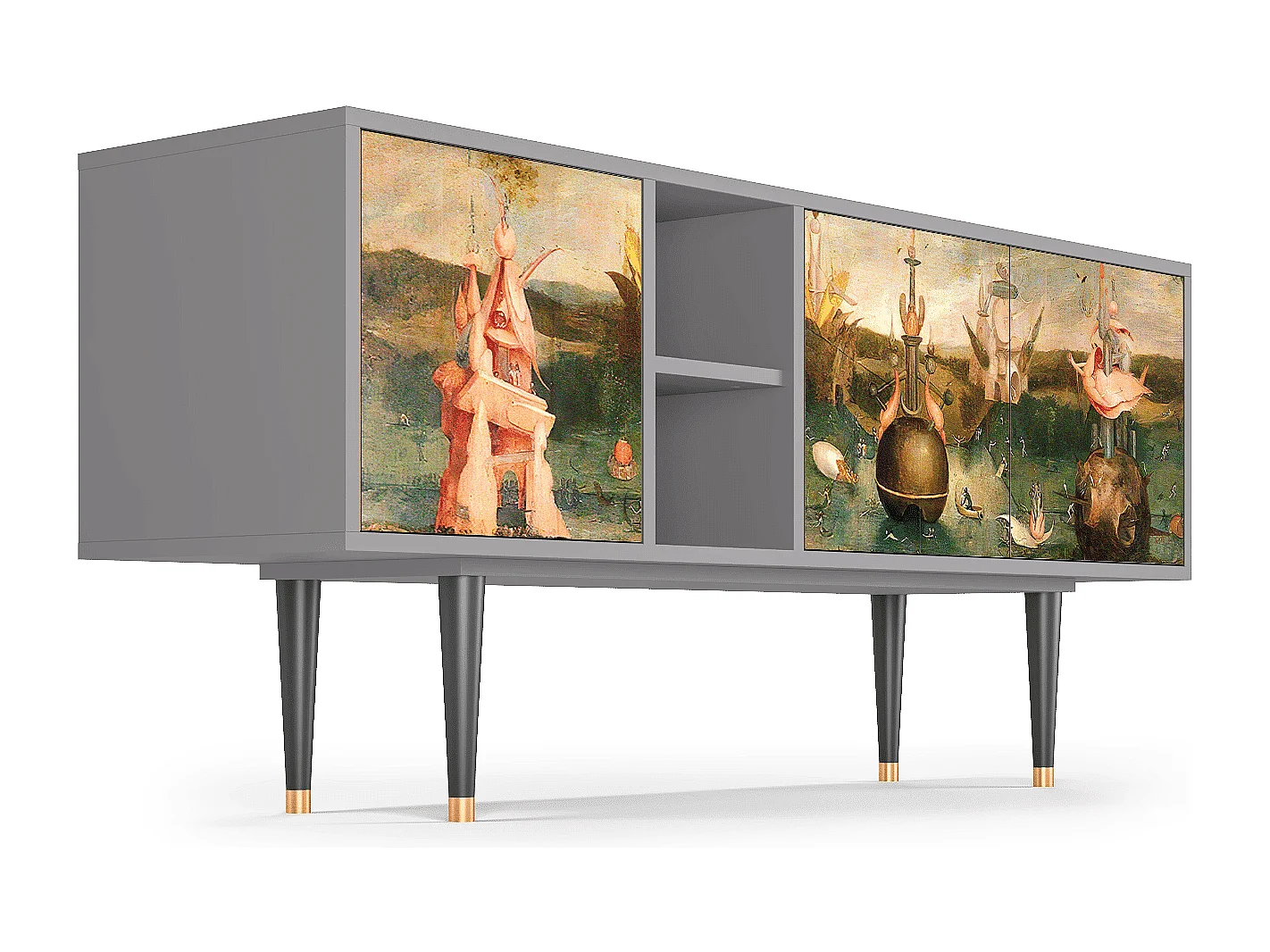 Mobile TV - 150х69х41 cm - T5 - Garden of Delights , Grigio