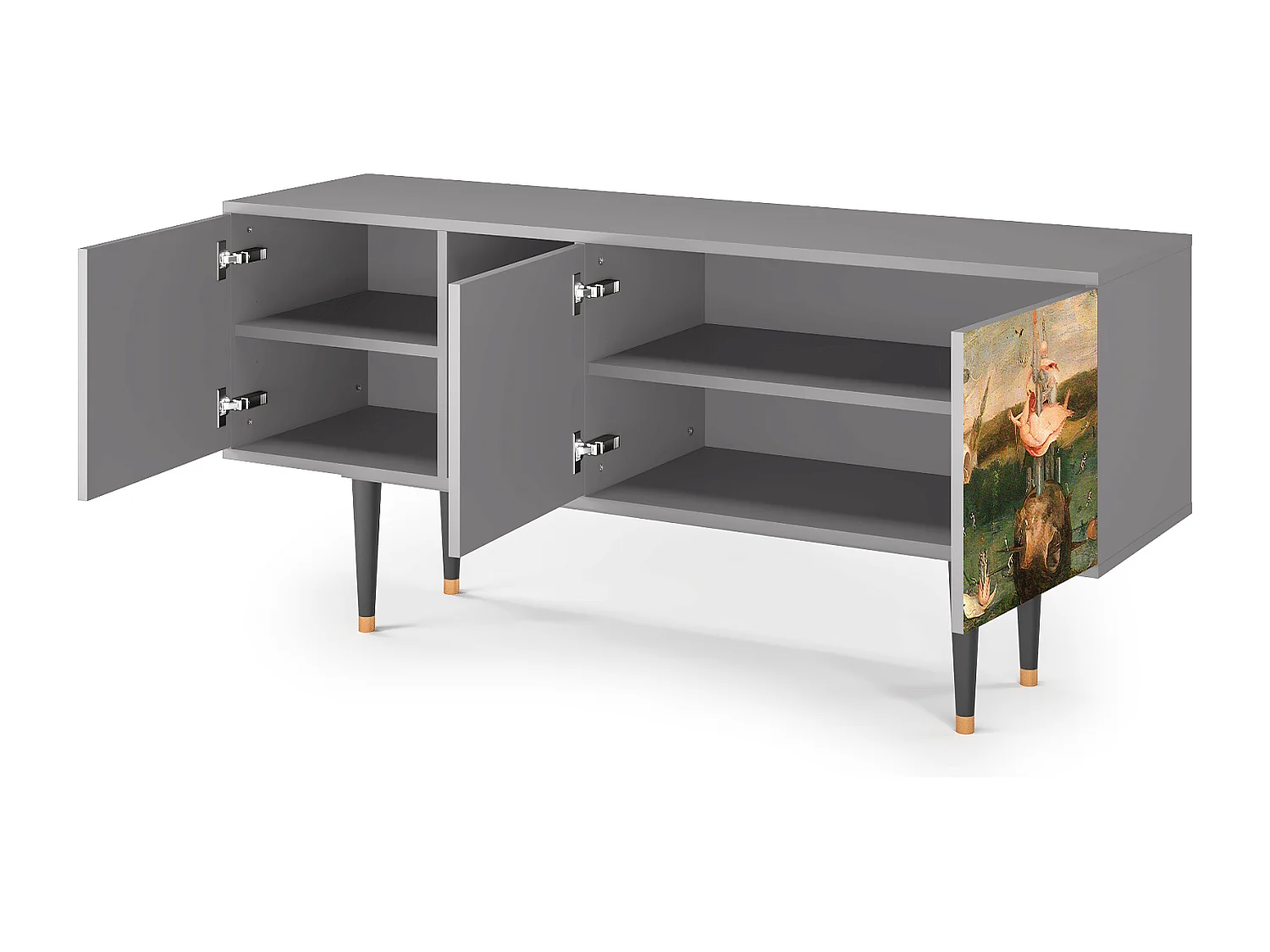 Mobile TV - 150х69х41 cm - T5 - Garden of Delights , Grigio