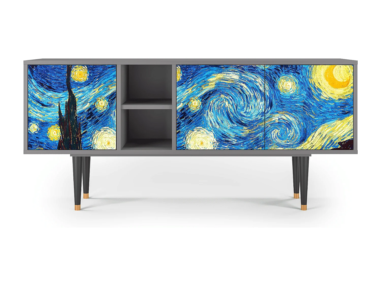 Mobile TV - 150х69х41 cm - T5 - The Starry Night  , Grigio
