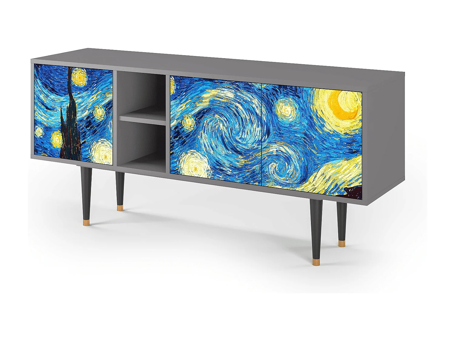 Mobile TV - 150х69х41 cm - T5 - The Starry Night  , Grigio