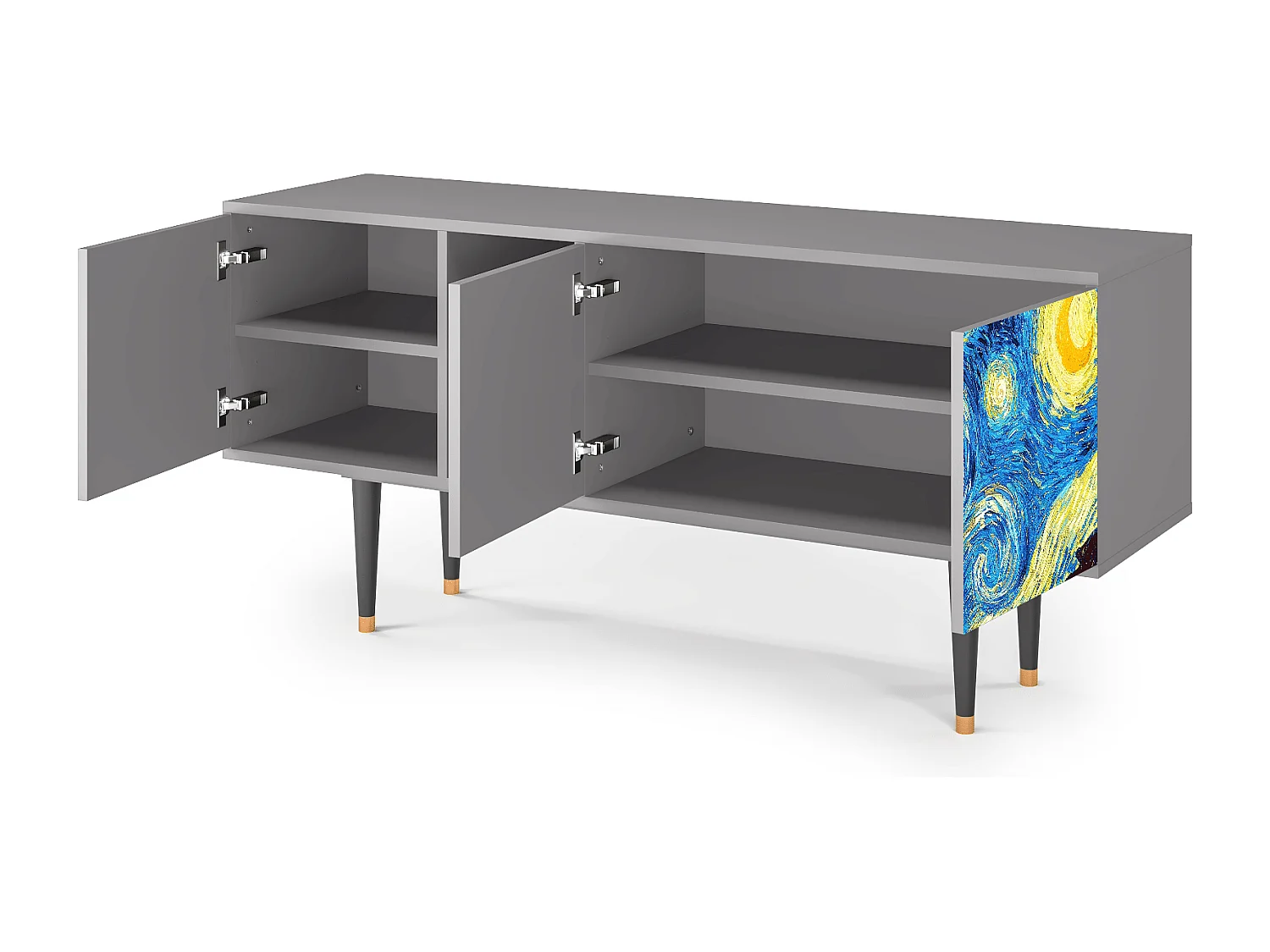 Mobile TV - 150х69х41 cm - T5 - The Starry Night  , Grigio