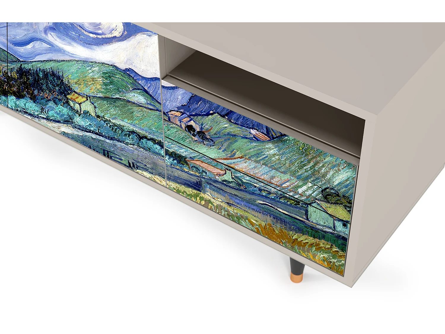 Meuble TV - 125х56х41 cm - T7 - Landscape, Sable