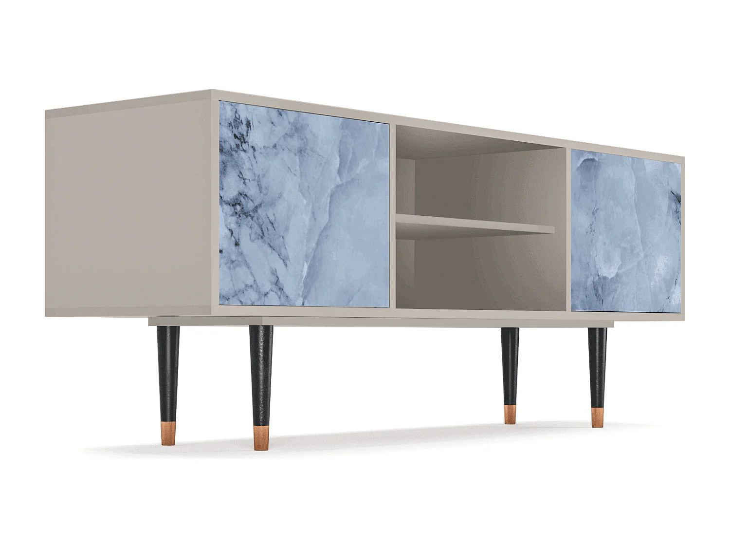 Mobile TV - 170х69х48 cm - T2 - Feather Ice, Sabbia