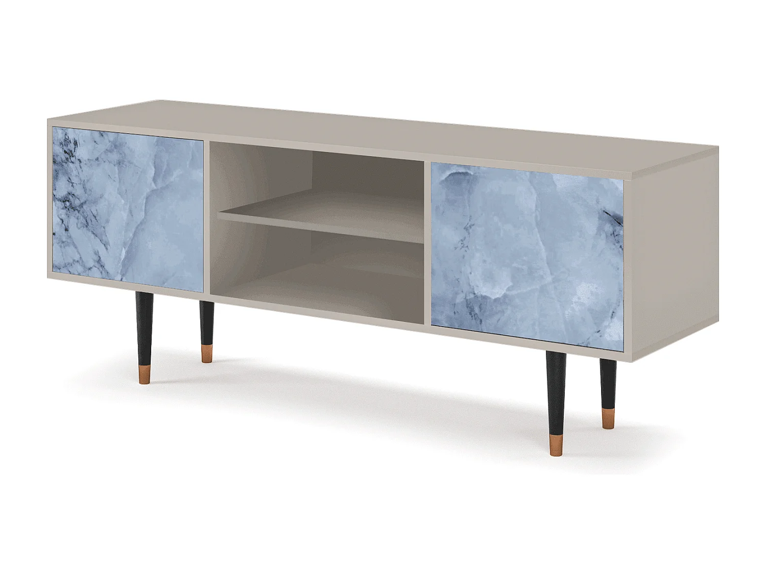 Szafka RTV - 170х69х48 cm - T2 - Feather Ice, Piaskowy