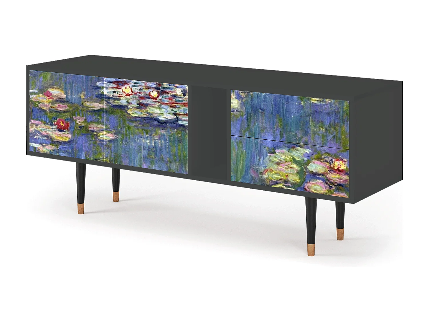 Meuble TV - 170х69х48 cm - T1 - The water lily pond  , Anthracite