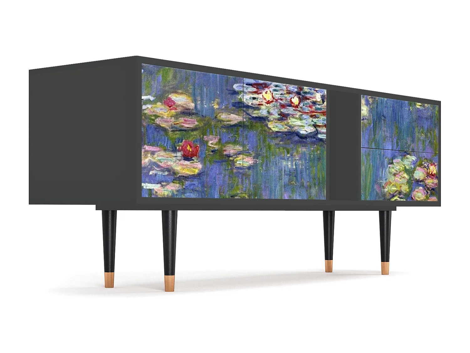 Meuble TV - 170х69х48 cm - T1 - The water lily pond  , Anthracite