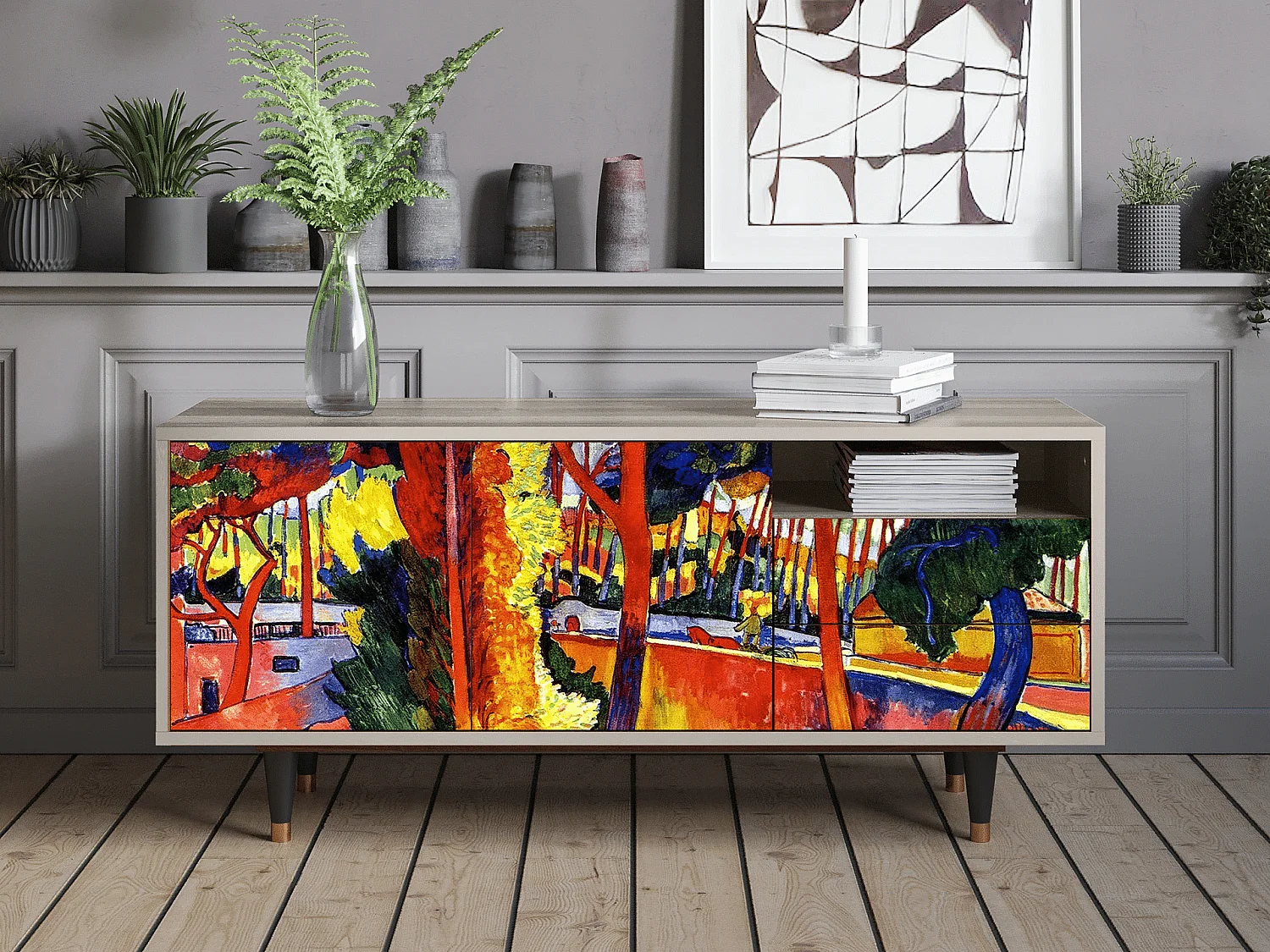 Meuble TV - 125х56х41 cm - T7 - The Turning Road, Sable