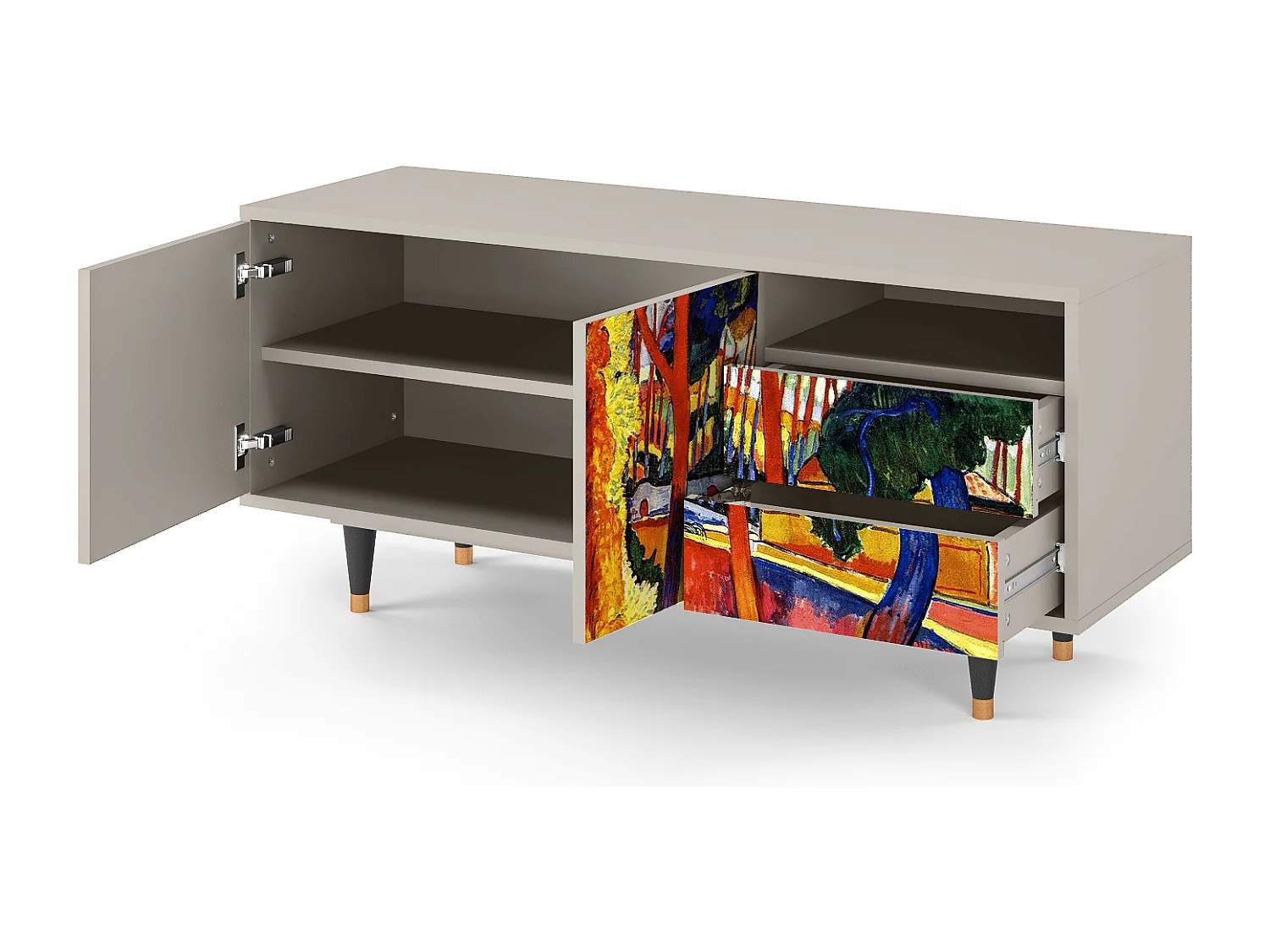 Meuble TV - 125х56х41 cm - T7 - The Turning Road, Sable