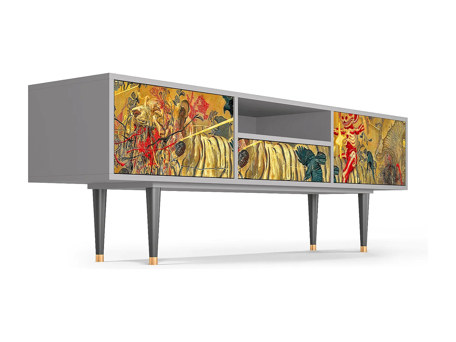 Meuble TV - 170х59х41 cm - T6 - Blood by James Jean, Gris