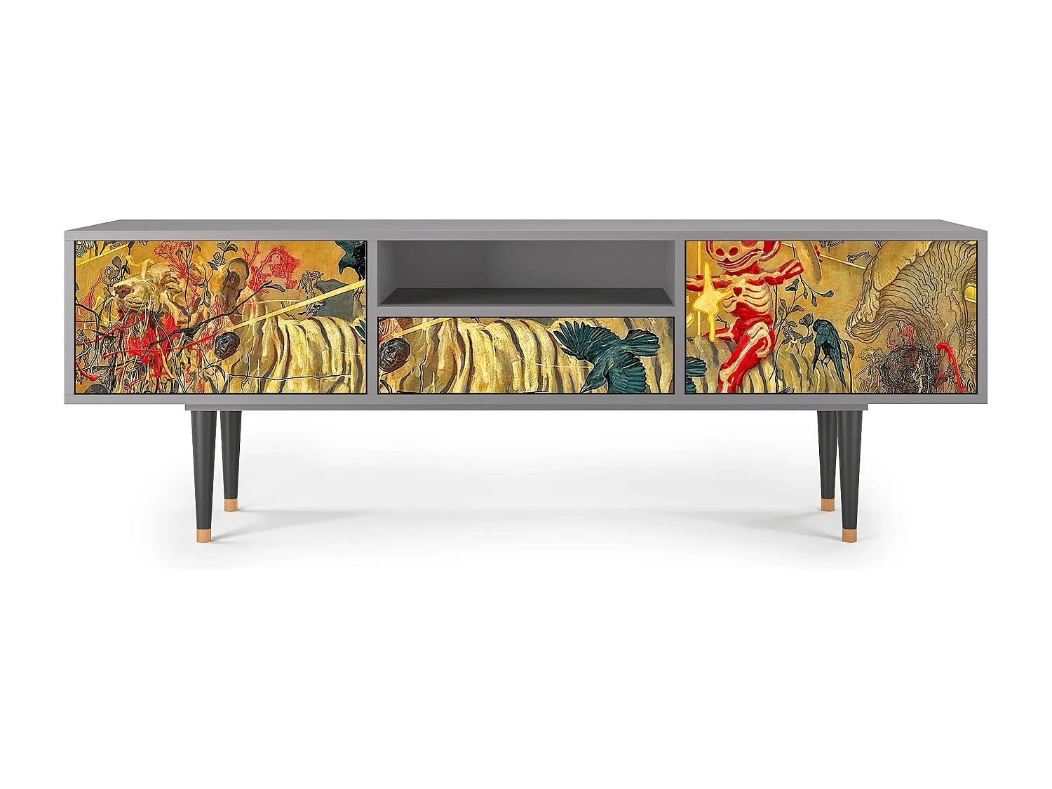 Mueble de TV - 170х59х41 cm - T6 - Blood by James Jean, Cinza