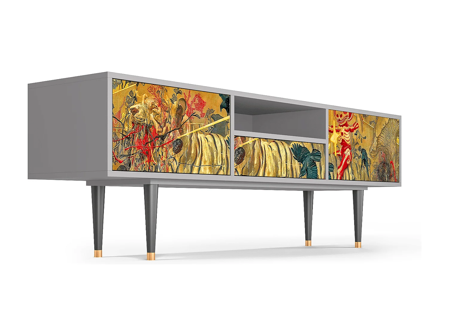 Mueble de TV - 170х59х41 cm - T6 - Blood by James Jean, Cinza