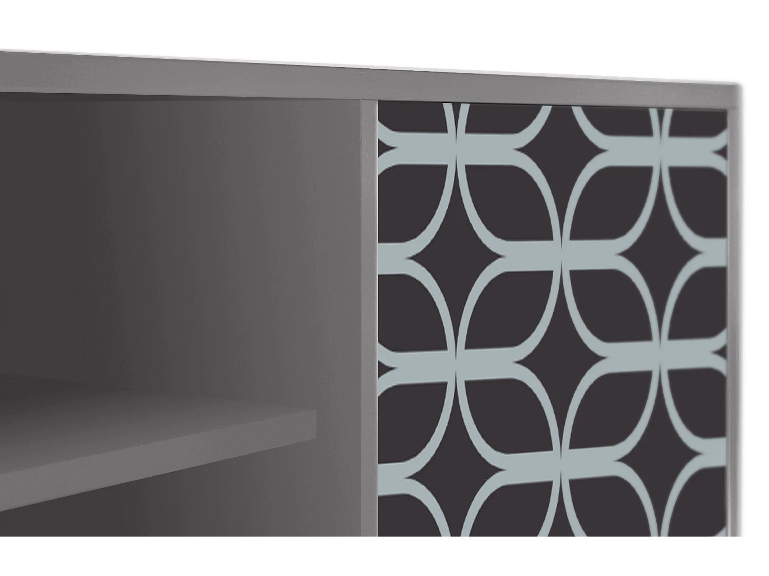 Meuble TV - 170х69х48 cm - T2 - Braided Blue, Gris