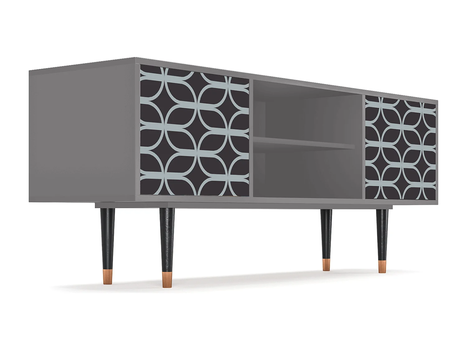 Mobile TV - 170х69х48 cm - T2 - Braided Blue, Grigio