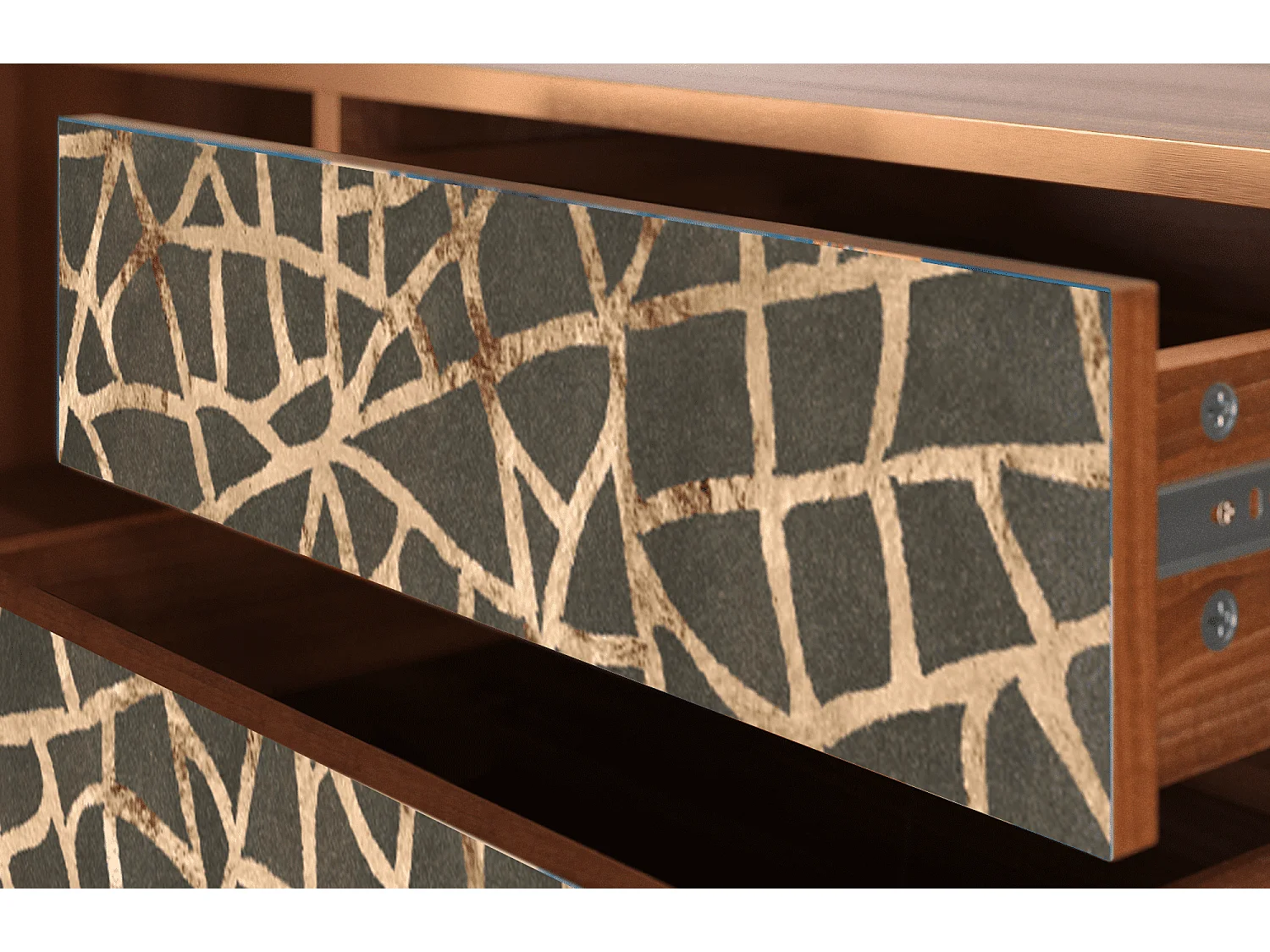 Mueble de TV - 170х59х48 cm - T4 - Enlarged Leaf, Nogueira