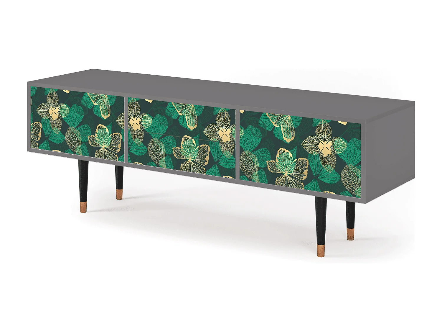 TV-Möbel - 170х59х48 cm - T4 - Green Flower, Grau