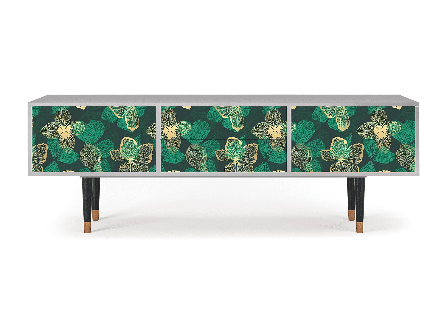 Mobile TV - 170х59х48 cm - T4 - Green Flower, Grigio
