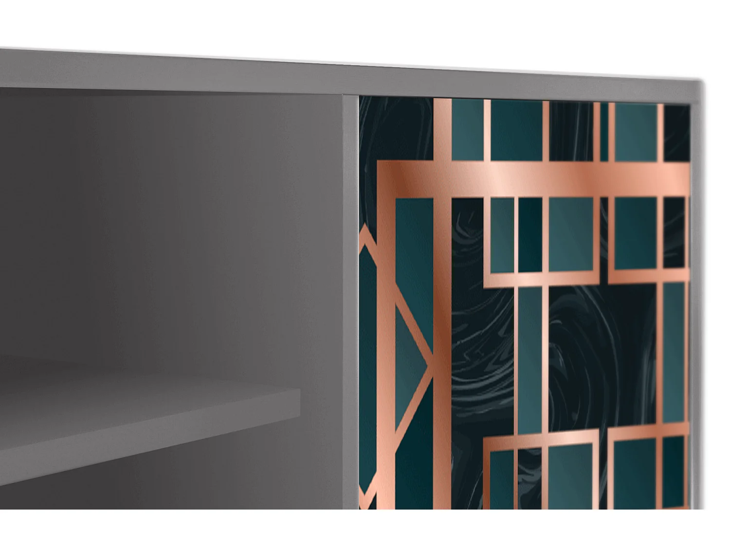 Mueble de TV - 170х69х48 cm - T2 - Emerald Metro, Gris