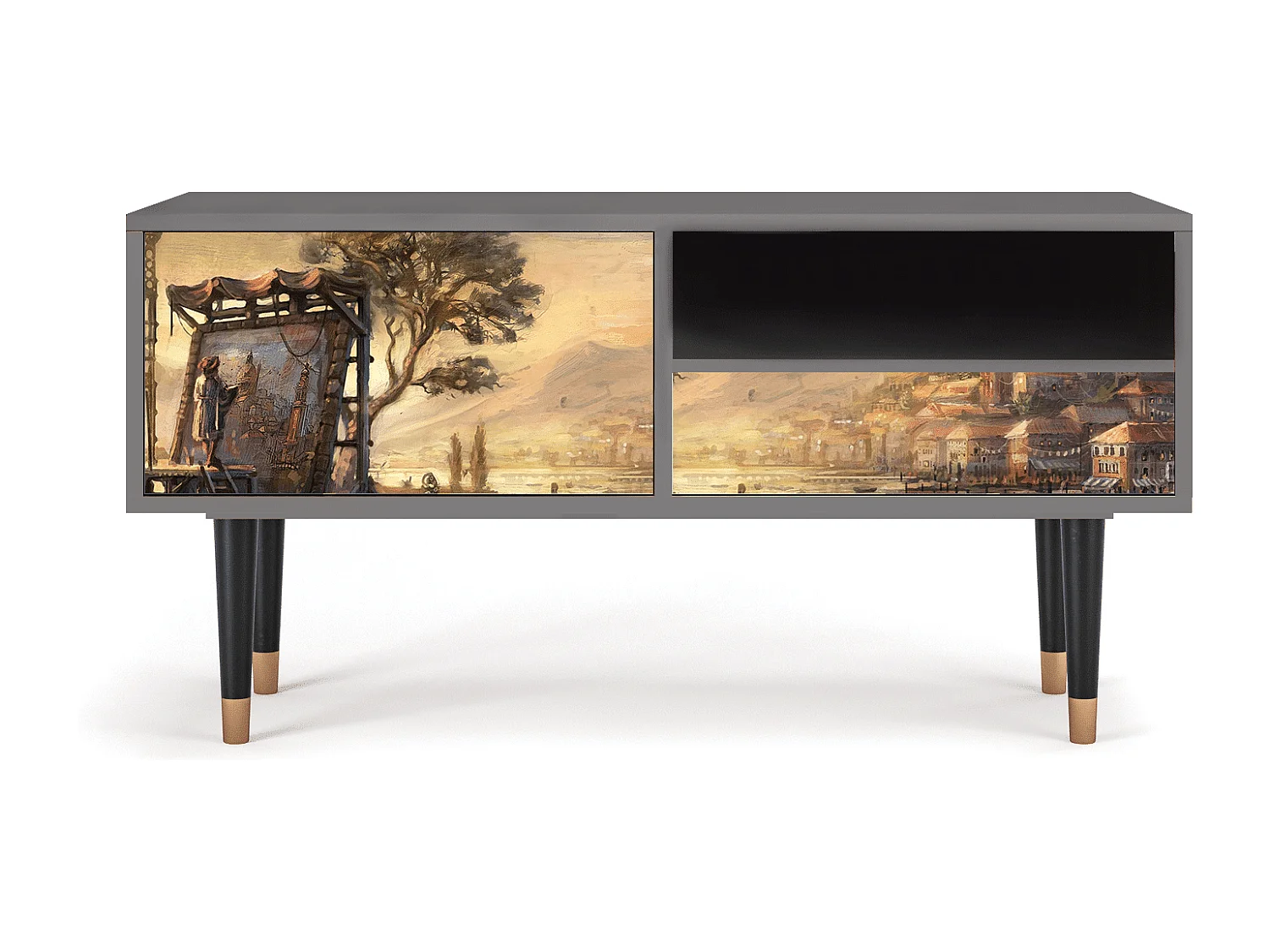 TV-meubel - 115х59х48 cm - T3 - Venice, Grijs