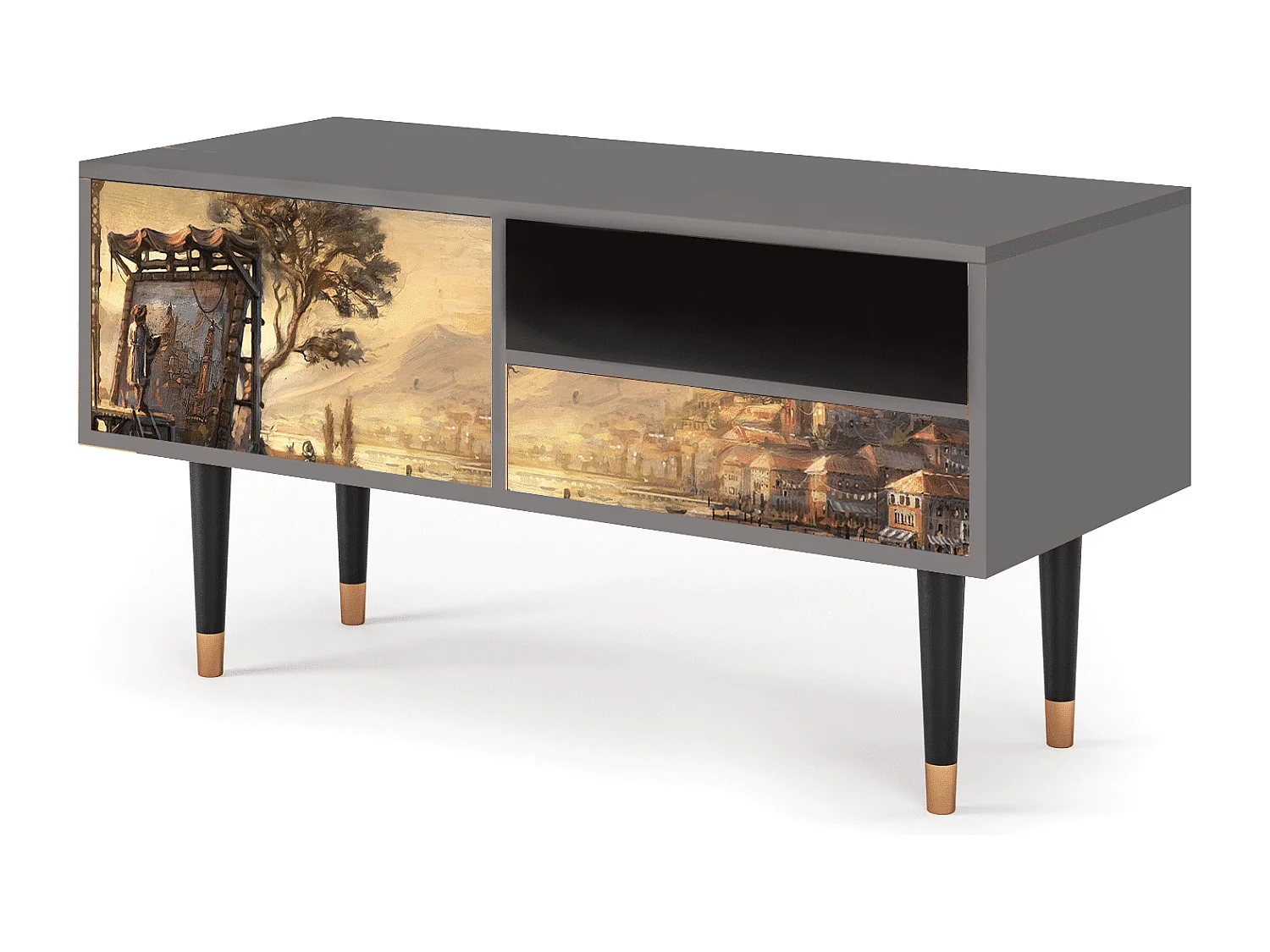 TV-meubel - 115х59х48 cm - T3 - Venice, Grijs
