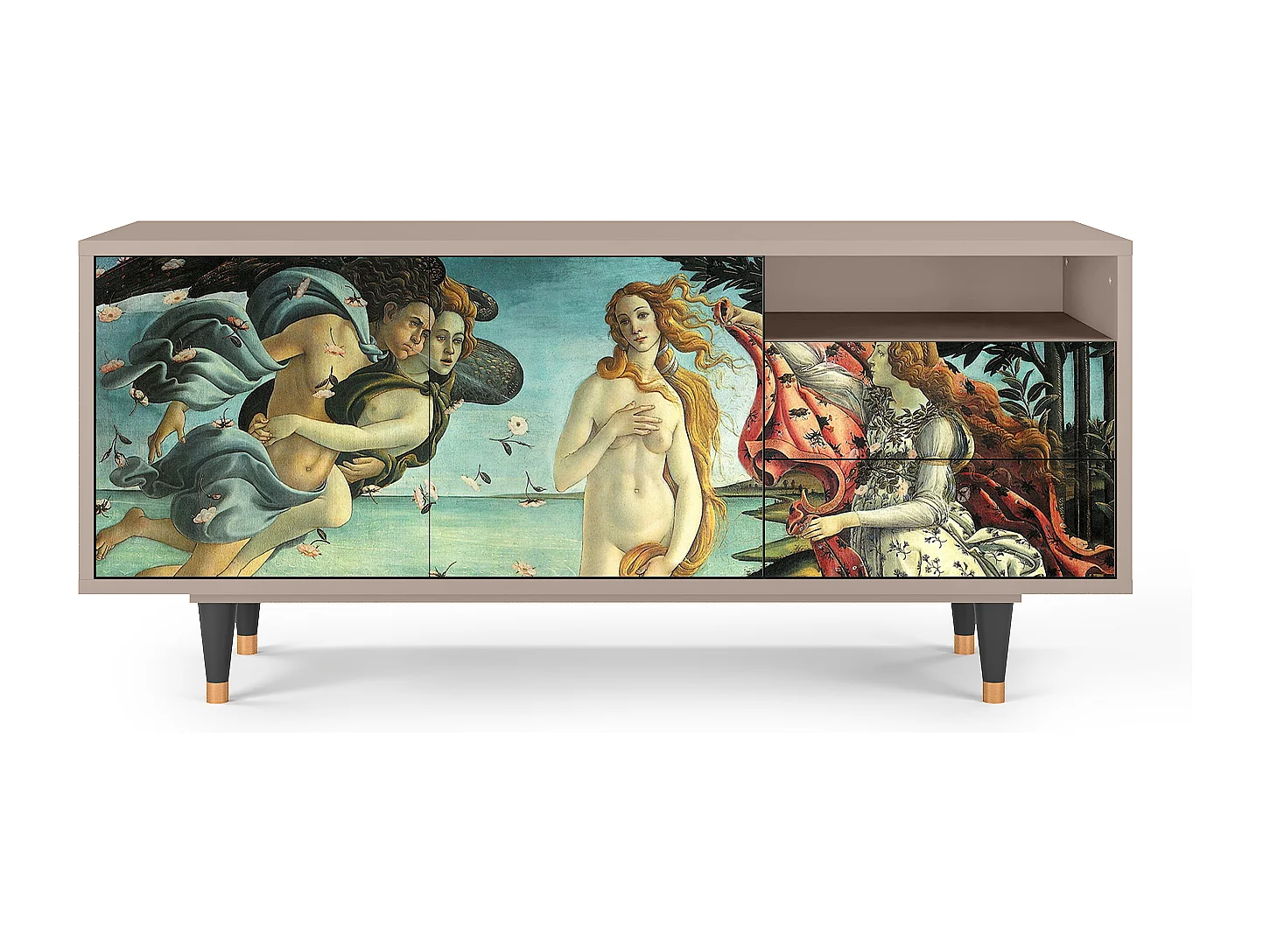 TV-meubel - 125х56х41 cm - T7 - The Birth of Venus, Latte