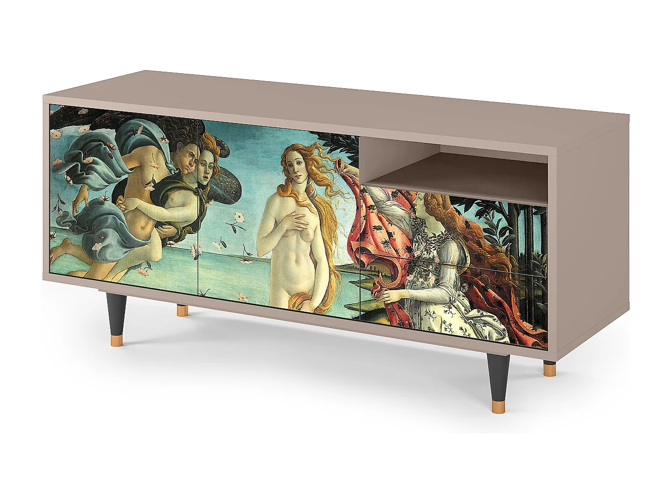 TV-meubel - 125х56х41 cm - T7 - The Birth of Venus, Latte