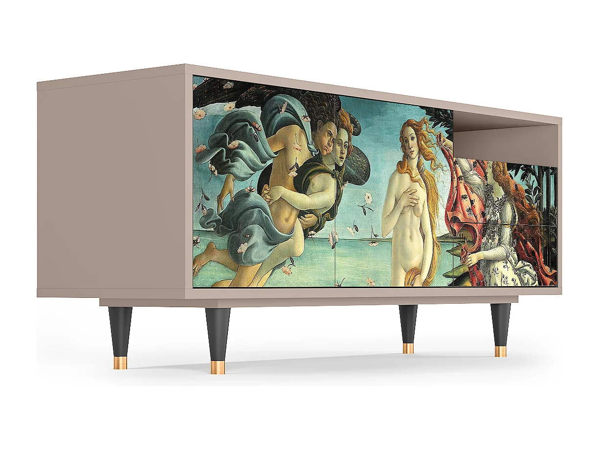 TV-meubel - 125х56х41 cm - T7 - The Birth of Venus, Latte