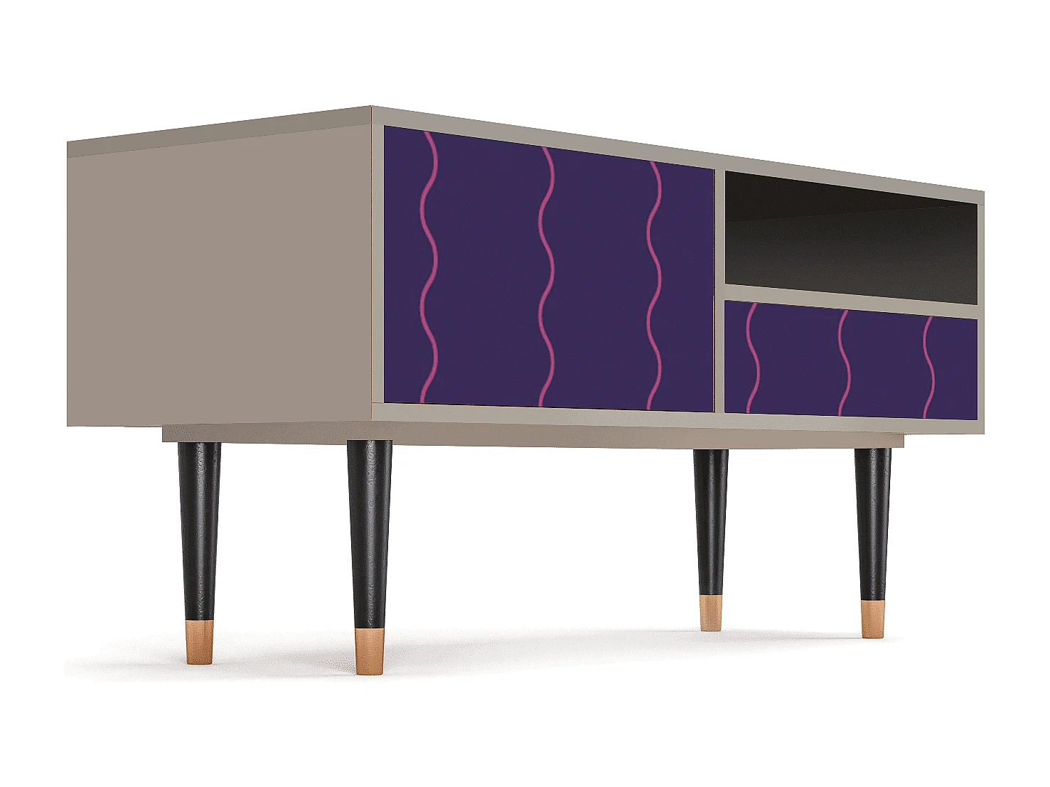 Mueble de TV - 115х59х48 cm - T3 - Grape Maccaroni, Arena