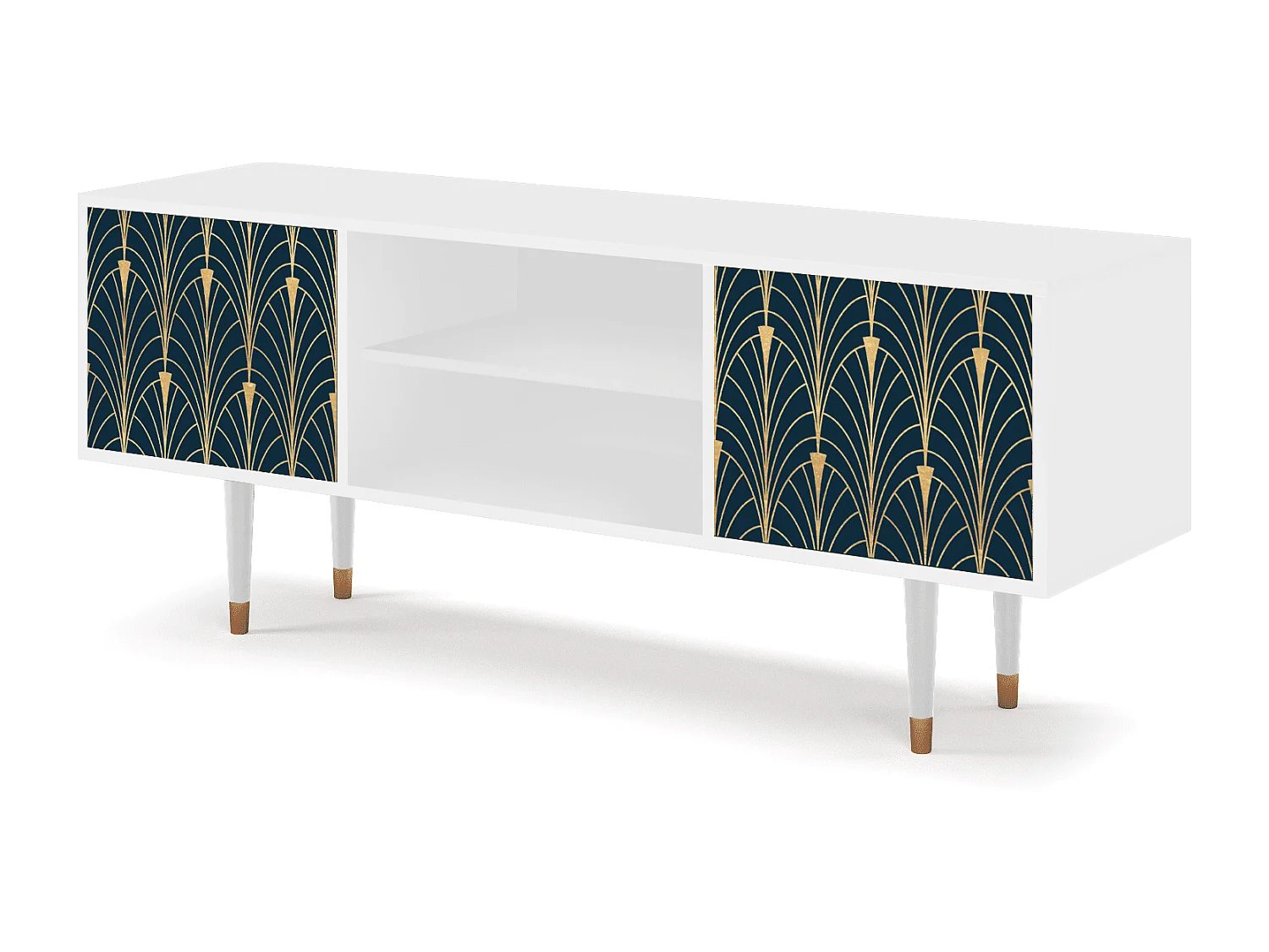 Mueble de TV - 170х69х48 cm - T2 - Flower of the Nile, Blanco