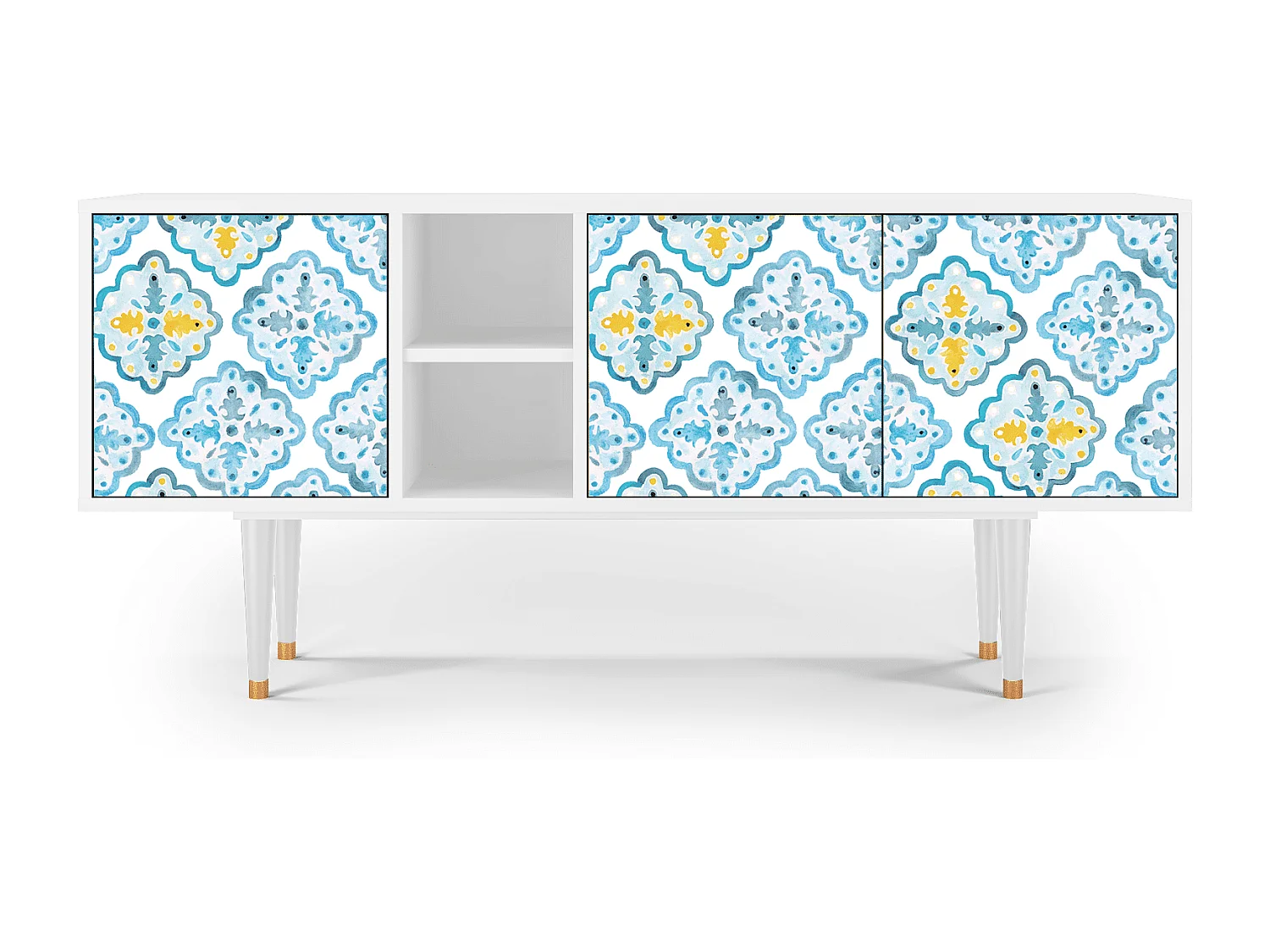 TV-meubel - 150х69х41 cm - T5 - Portugese tiles, Wit