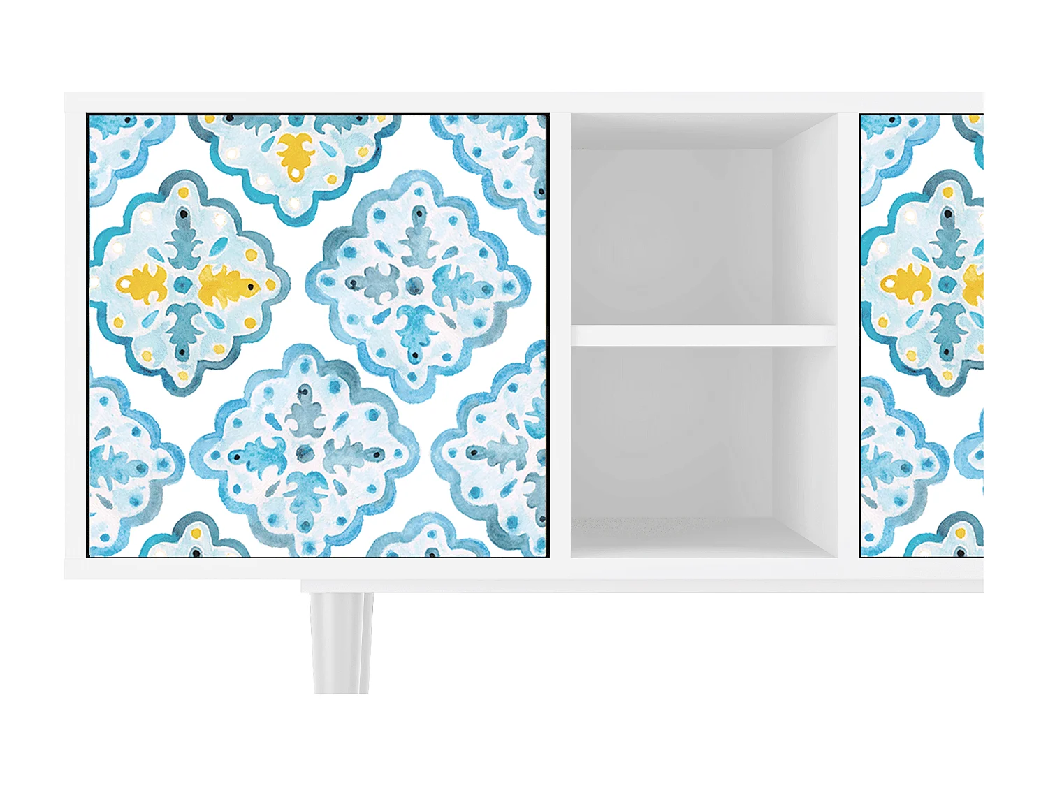 TV-meubel - 150х69х41 cm - T5 - Portugese tiles, Wit