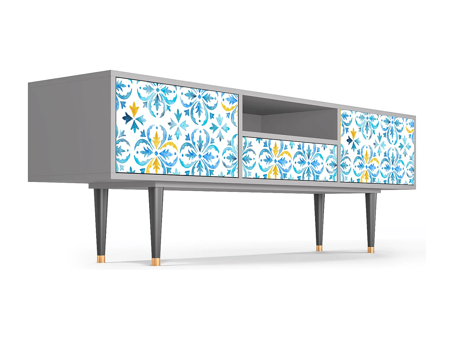 Meuble TV - 170х59х41 cm - T6 - Lisbon Flover, Gris