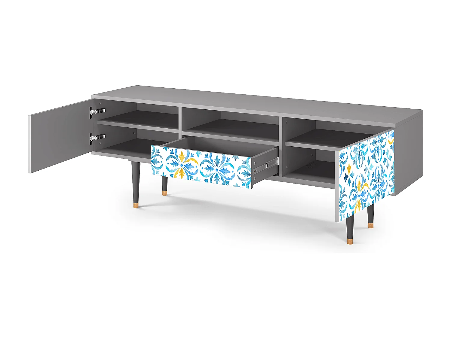 Meuble TV - 170х59х41 cm - T6 - Lisbon Flover, Gris