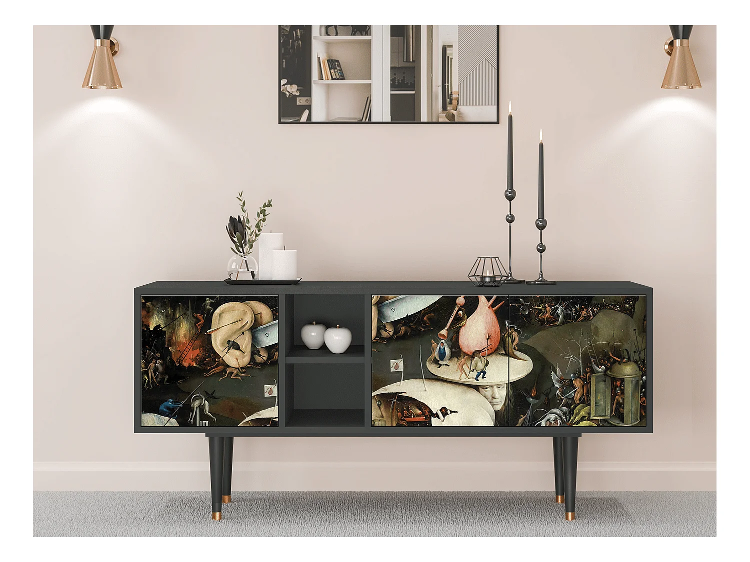 Meuble TV - 150х69х41 cm - T5 - The Garden 2, Anthracite