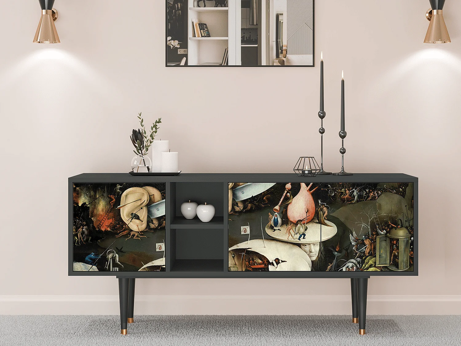 Meuble TV - 150х69х41 cm - T5 - The Garden 2, Anthracite