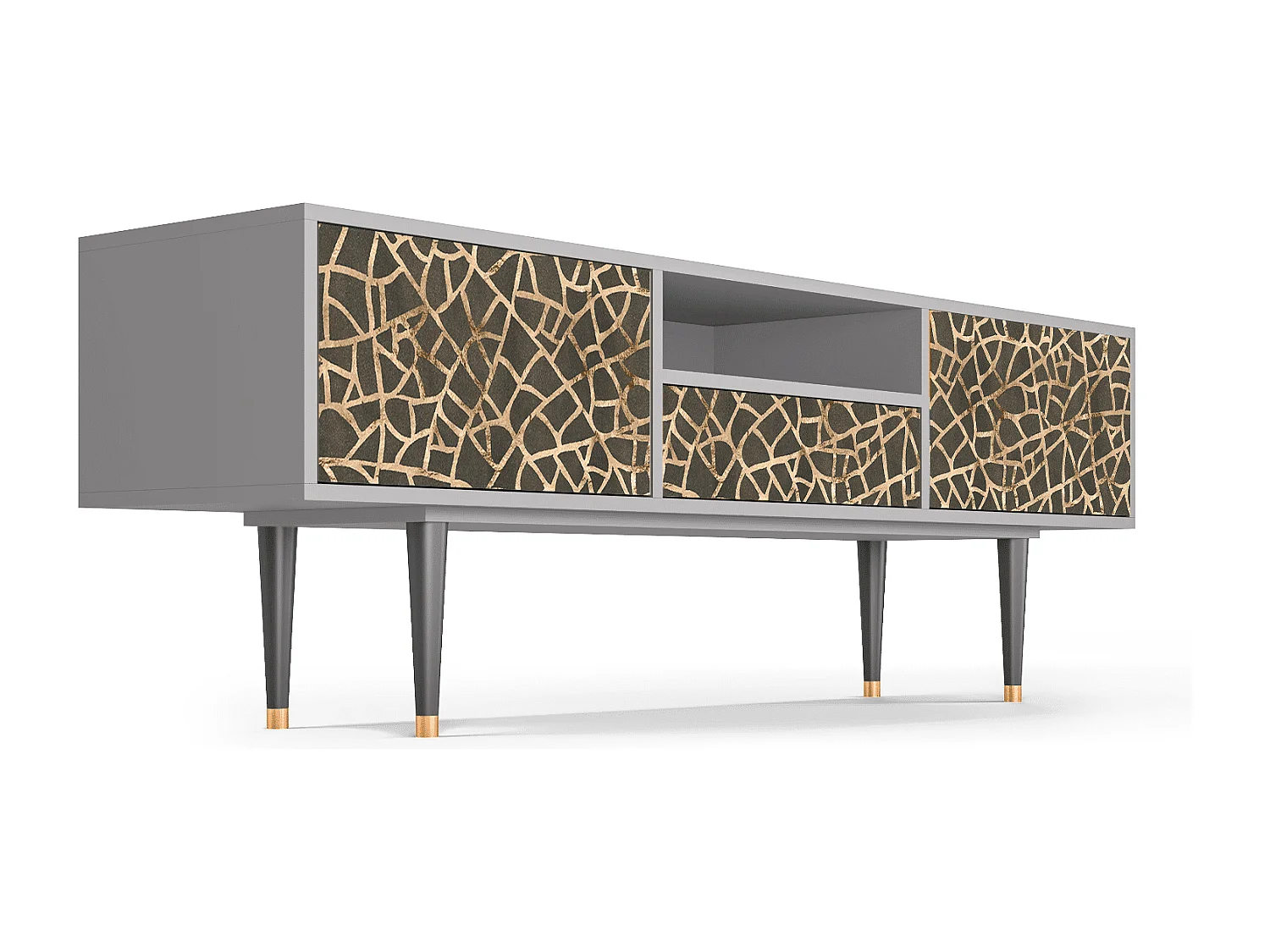 Meuble TV - 170х59х41 cm - T6 - Enlarged Leaf, Gris