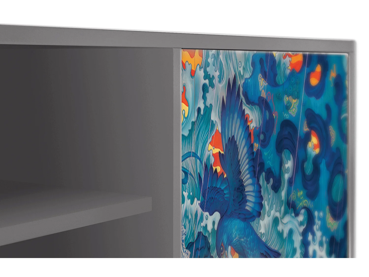 Mueble de TV - 170х69х48 cm - T2 - The Girl - James Jean, Cinza