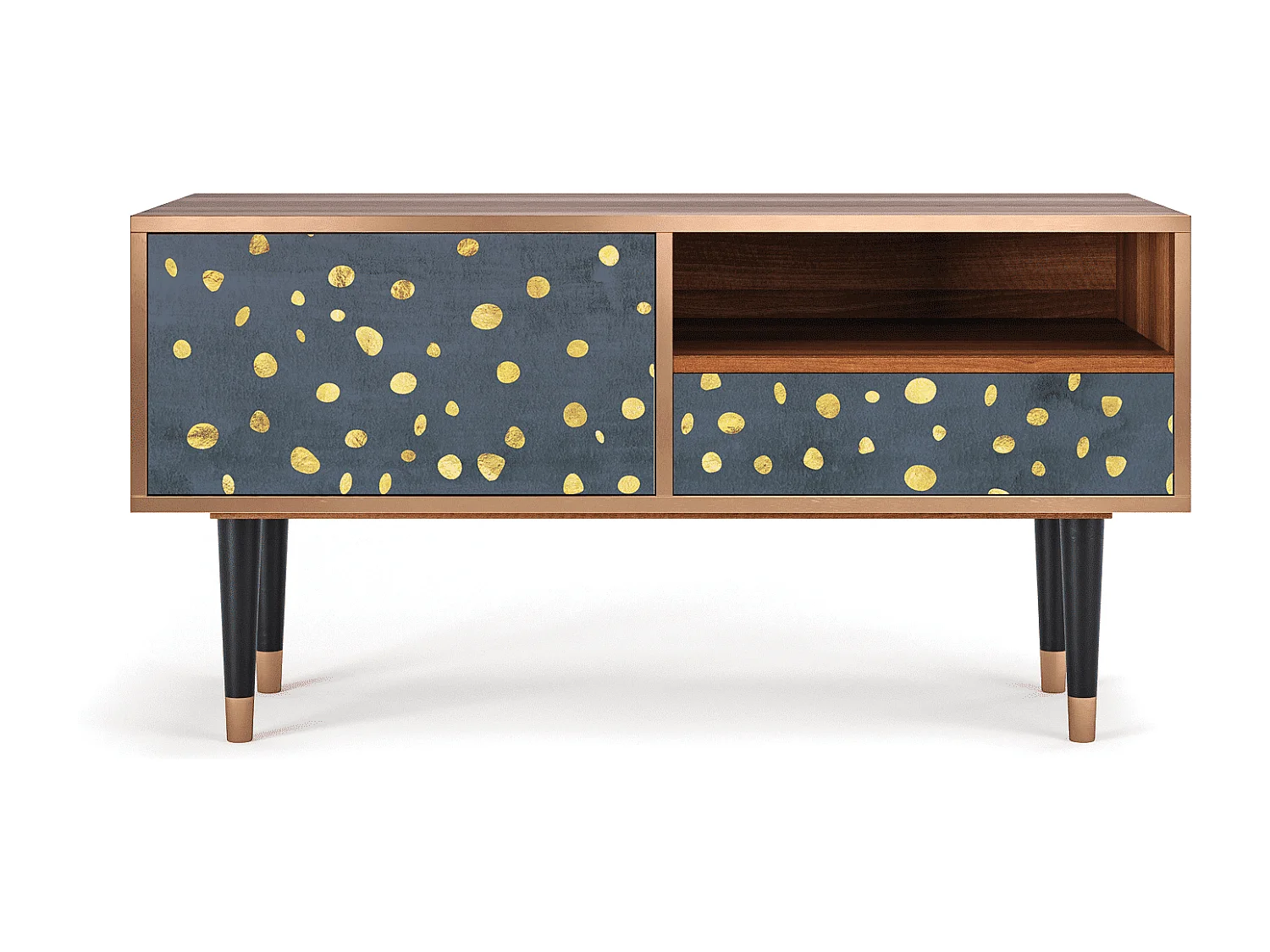 TV-Möbel - 115х59х48 cm - T3 - Foggy Lights, Walnuss