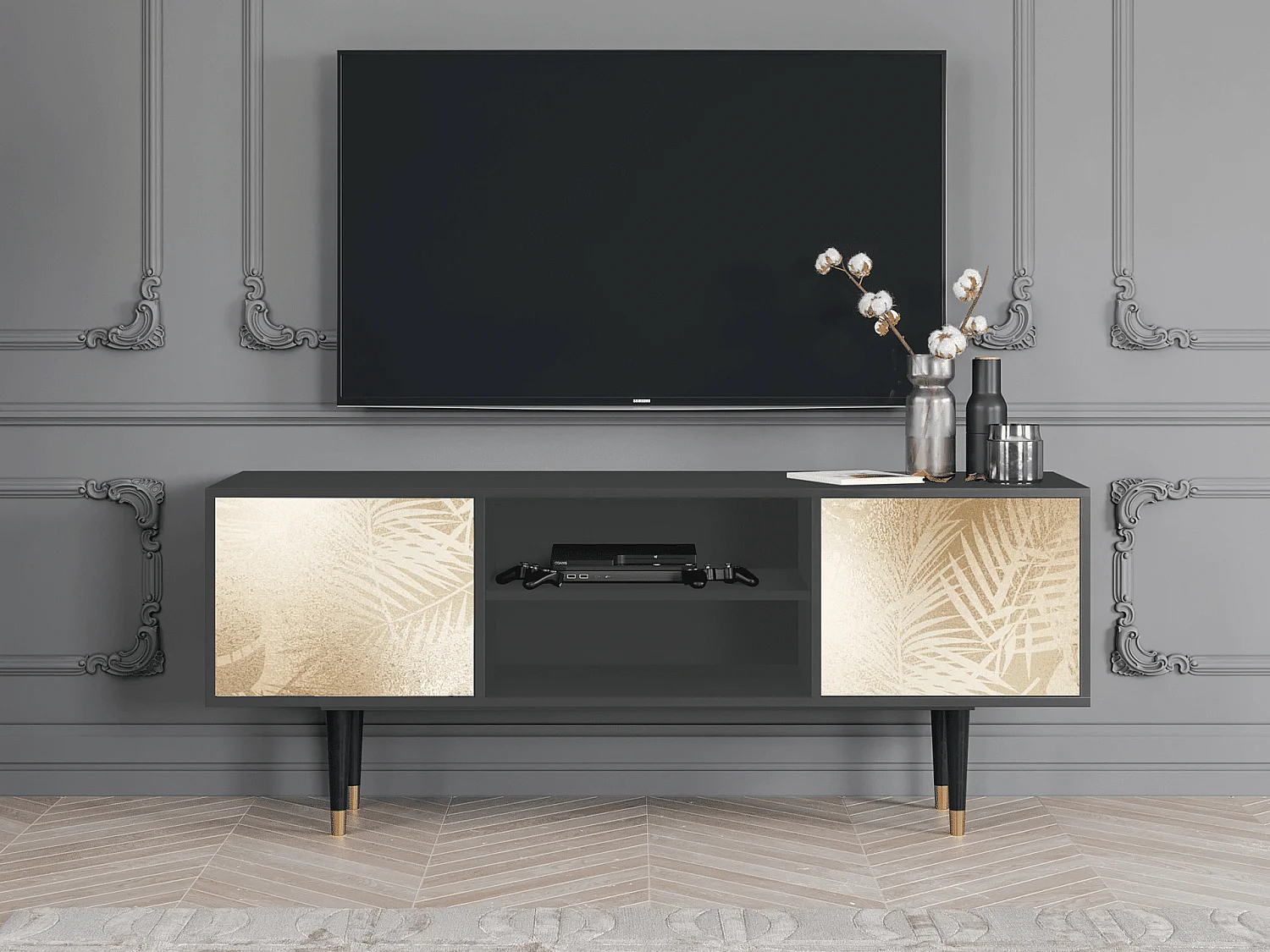 Meuble TV - 170х69х48 cm - T2 - Plant of the Dessert, Anthracite