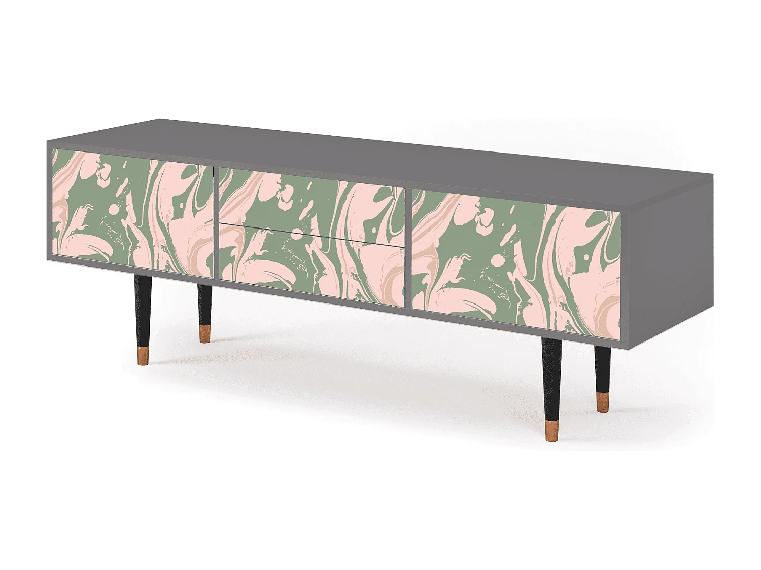 Meuble TV - 170х59х48 cm - T4 - Aquarelle, Gris