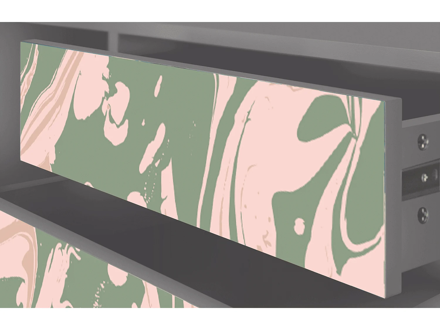 Meuble TV - 170х59х48 cm - T4 - Aquarelle, Gris