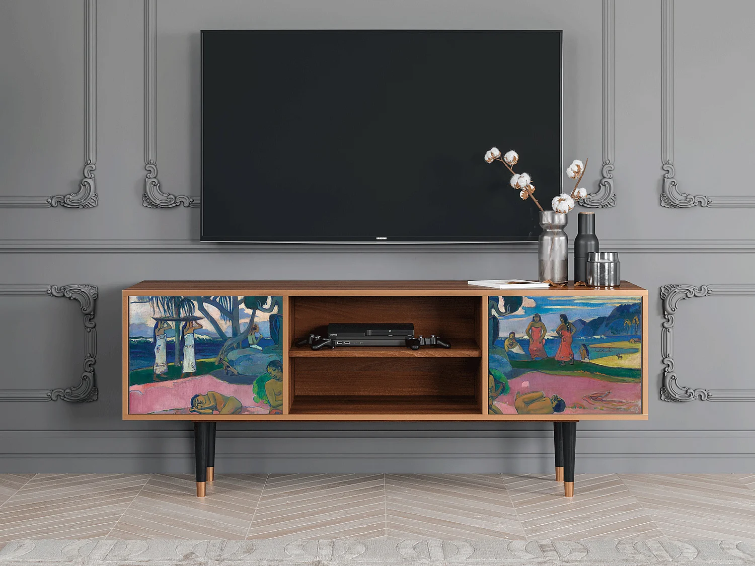 TV-meubel - 170х69х48 cm - T2 - Day of the God, Walnoot