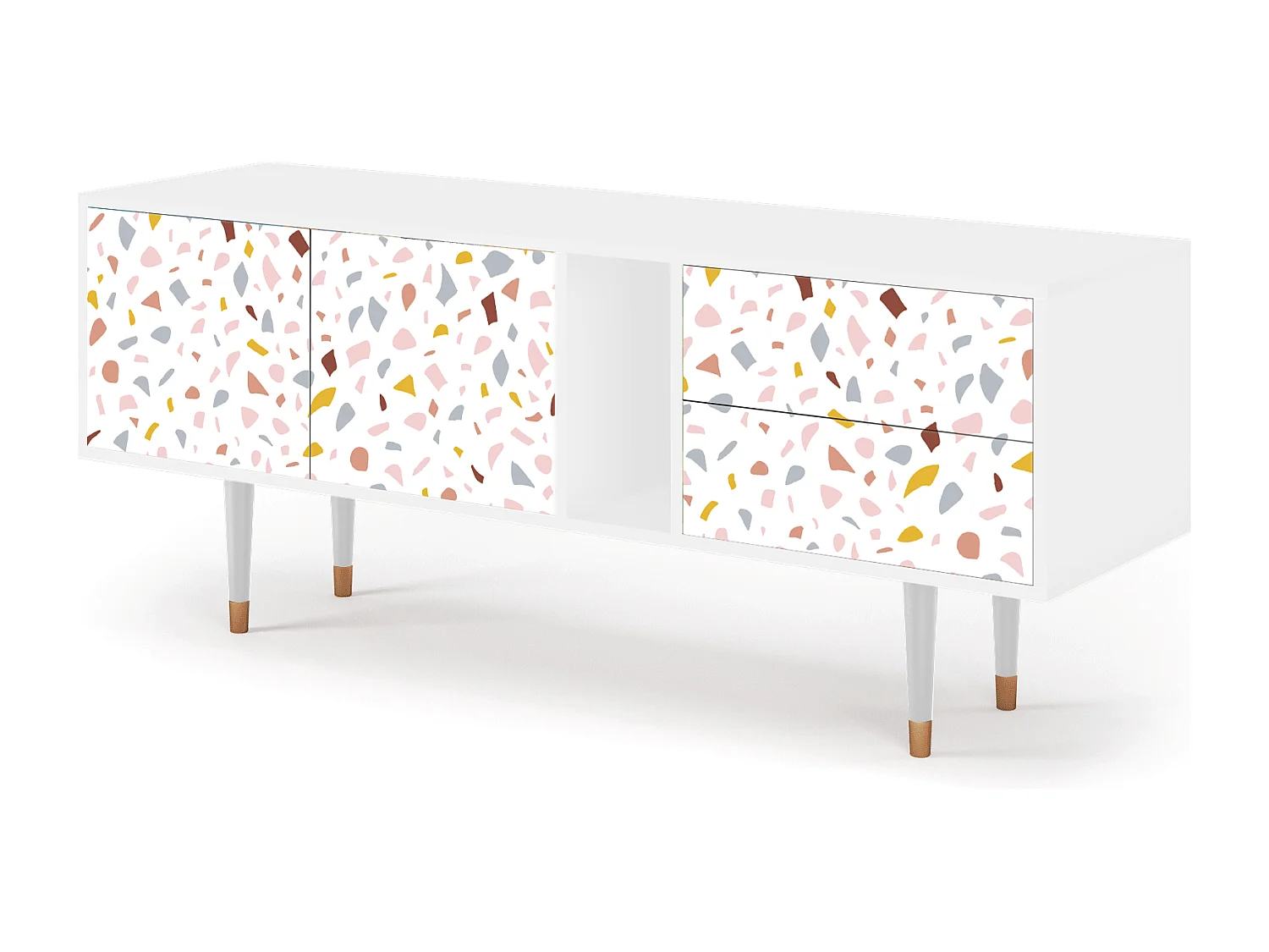 Mobile TV - 170х69х48 cm - T1 - Marmelade Cheese, Bianco