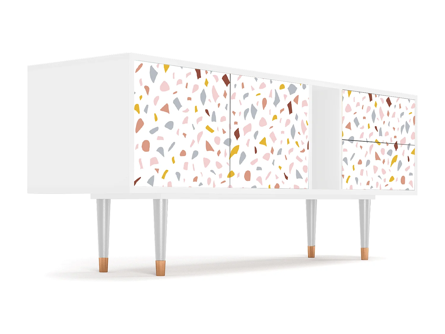 Mobile TV - 170х69х48 cm - T1 - Marmelade Cheese, Bianco