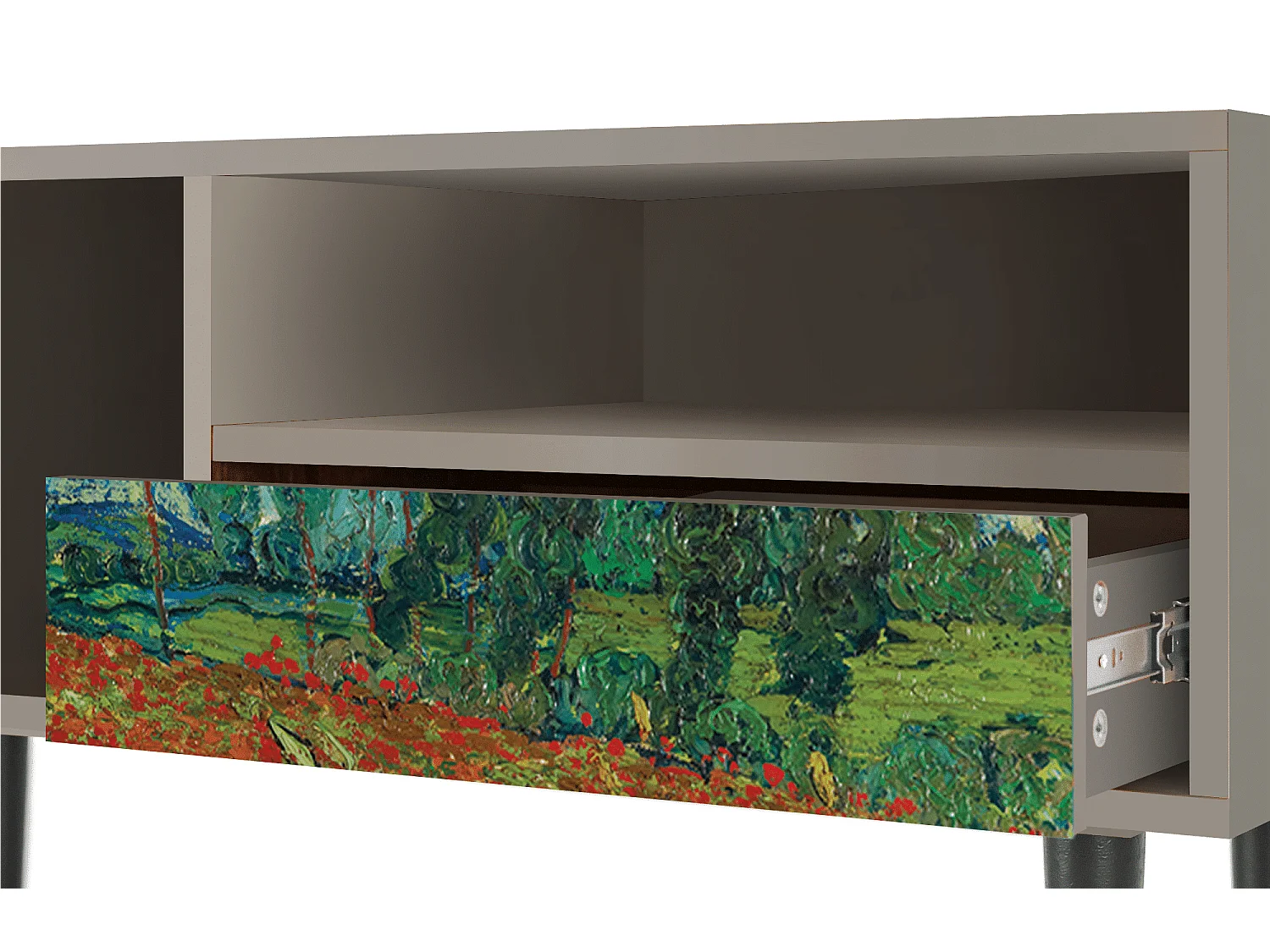 TV-Möbel - 115х59х48 cm - T3 - Poppy field by van Gogh, Sand